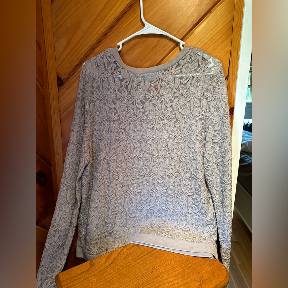 Long Sleeve Lace Shirt Cato Women Size 22